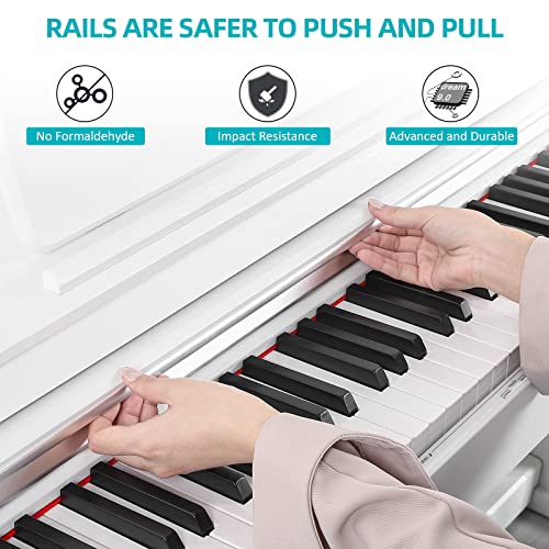 ZHRUNS Digital Piano with 88 Hammer Keys (White)