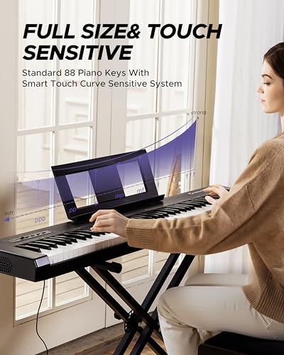 Starfavor 88 Key Electric Piano Set with Stand