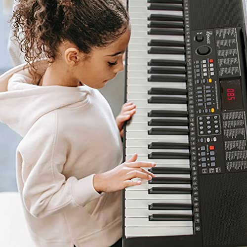 54-Key Portable Electronic Keyboard with LCD Screen & Mic