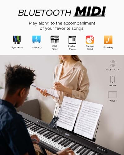 Compact Bluetooth Digital Piano with Full 88 Keys