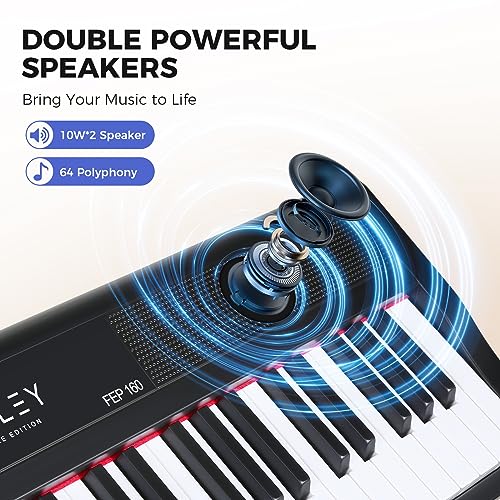 Fesley 88-Key Digital Piano Keyboard with Accessories