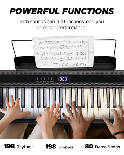 Compact Bluetooth Digital Piano with Full 88 Keys