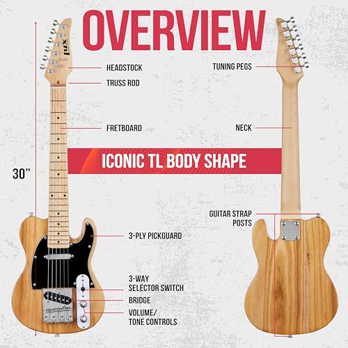 30" LyxPro Electric Guitar TL Series with Accessories
