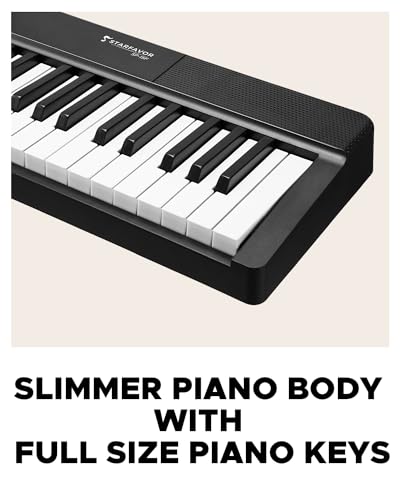Starfavor Portable 88-Key Folding Electric Piano with Stand