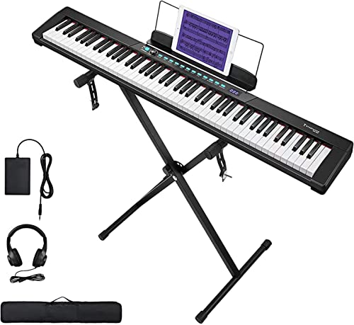 Starfavor 88-Key Electronic Keyboard Bundle with Stand and Case