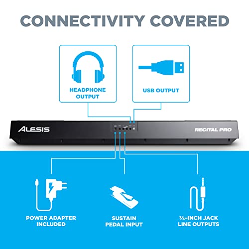 Alesis Recital Pro 88-Key Digital Piano Keyboard VIP