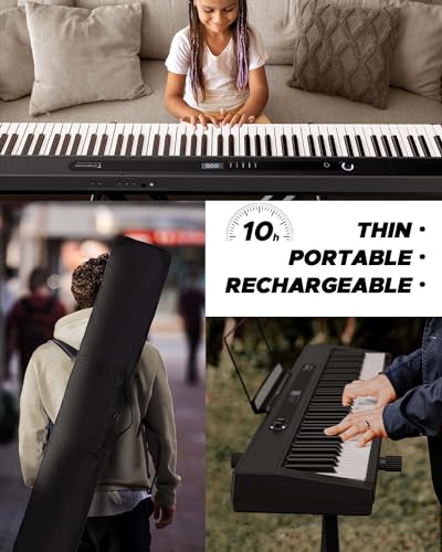 Compact Bluetooth Digital Piano with Full 88 Keys