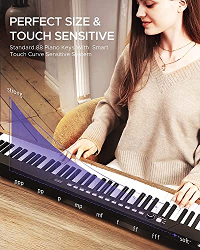 Starfavor 88-Key Electronic Keyboard Bundle with Stand and Case