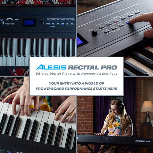 Alesis Recital Pro 88-Key Digital Piano Keyboard VIP