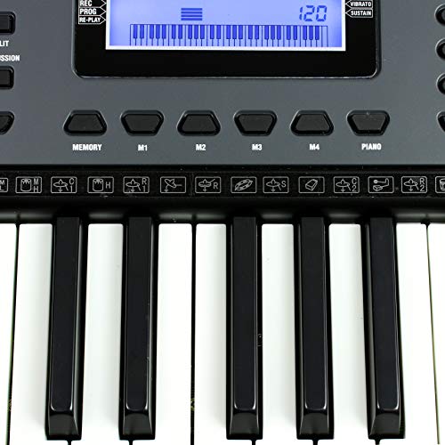 RockJam RJ461 61-Key Portable Electric Keyboard Bundle