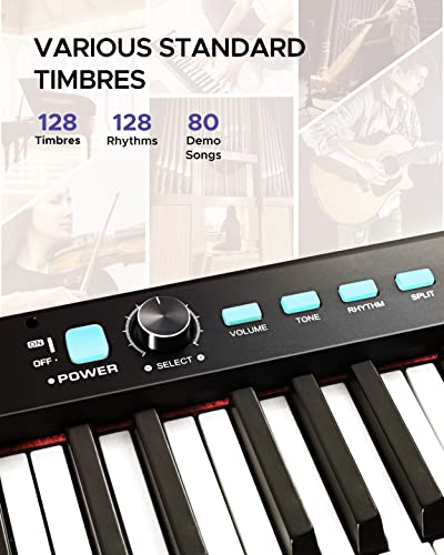 Starfavor 88-Key Electronic Keyboard Bundle with Stand and Case