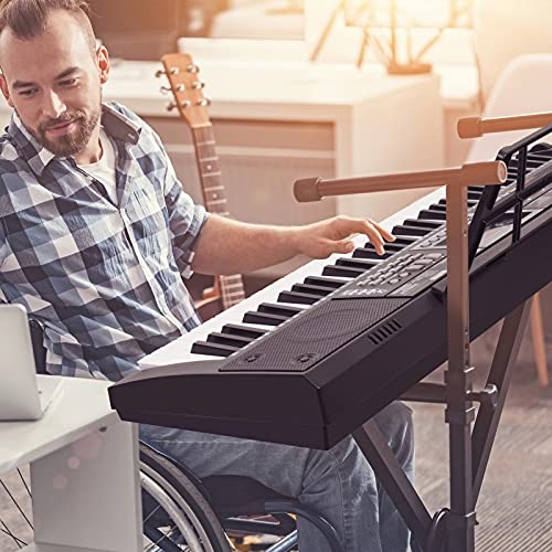 Premium 61 Key Electric Keyboard Piano Bundle (Black)