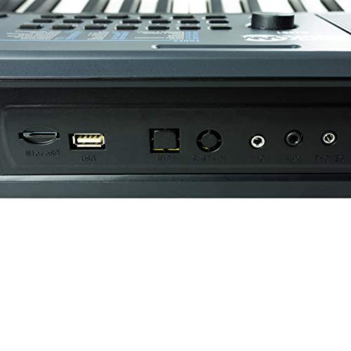 RockJam RJ461 61-Key Portable Electric Keyboard Bundle