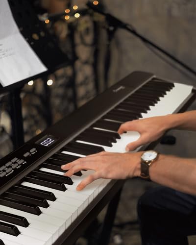 Starfavor Portable 88-Key Folding Electric Piano with Stand