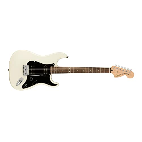 VIP White Stratocaster Electric Guitar, Laurel Fingerboard