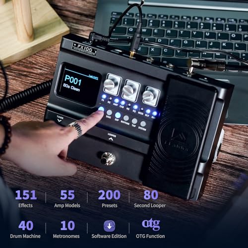 FLAMMA FX100 Guitar Pedal: 151 Effects, 200 Presets