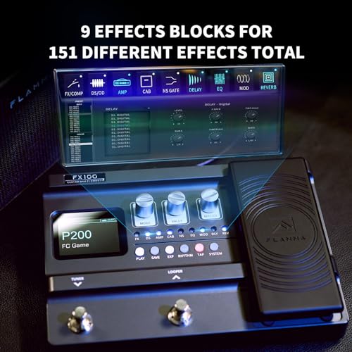FLAMMA FX100 Guitar Pedal: 151 Effects, 200 Presets