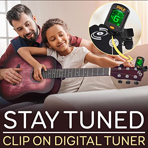 PYLE 34” Acoustic Guitar Kit-1/2 Junior Size Handcrafted