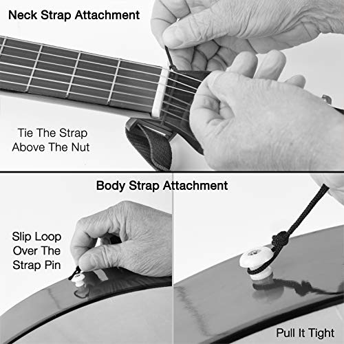 Kids' Blue Wood Guitar Set with Case & Accessories