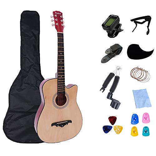 Rosefinch 38" Acoustic Guitar Starter Bundle Kit
