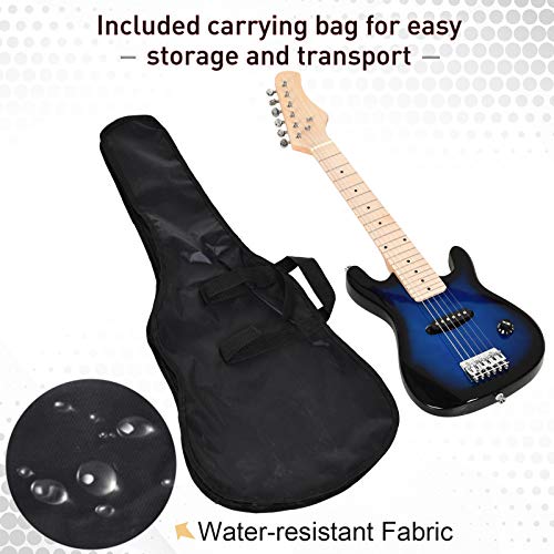 HOMCOM 30" Kids Electric Guitar Starter Kit Blue/Black