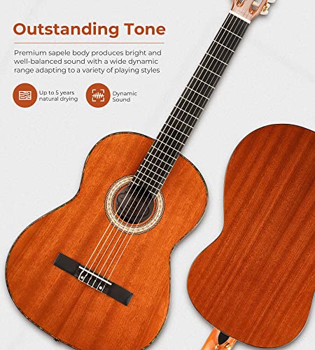 VIP Bundle: Full Size Classical Guitar for Adults