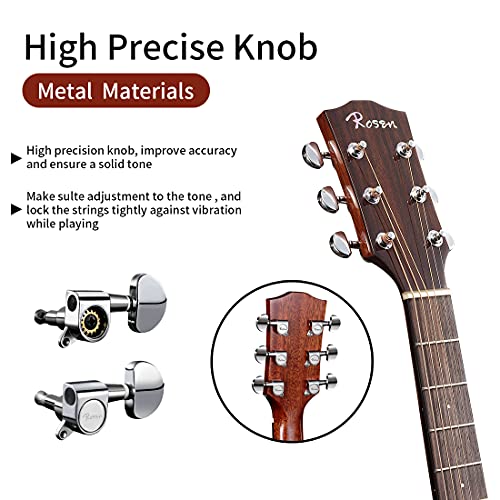 Rosen G31 Black Solid Mahogany Acoustic Guitar Bundle