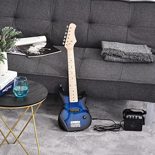 HOMCOM 30" Kids Electric Guitar Starter Kit Blue/Black
