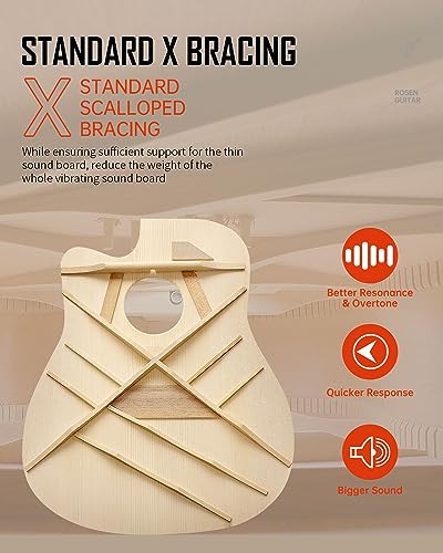 VIP Beginner Bundle: 41" Rosen Acoustic Guitar Set