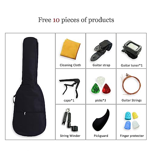 Purple Rosefinch Acoustic Guitar Bundle for Beginners