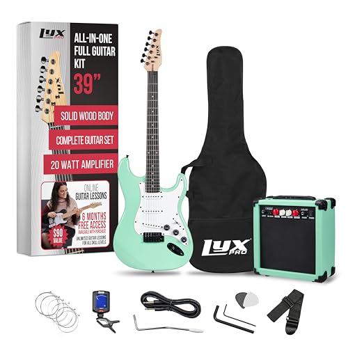 Full Size Electric Guitar Kit Bundle VIP Shopping Green