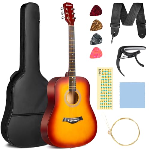 CAHAYA 41 Inch Acoustic Guitar Starter Kit
