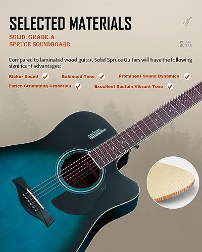 VIP Beginner Bundle: 41" Rosen Acoustic Guitar Set