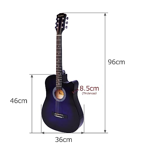 Purple Rosefinch Acoustic Guitar Bundle for Beginners