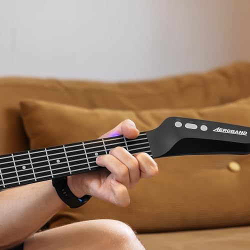 Acoustic Electric Travel Guitar: AeroBand Stringless VIP Smart