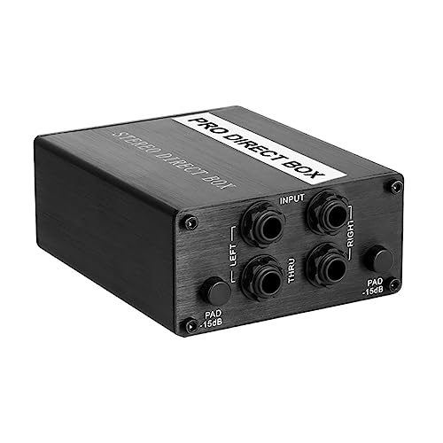 VIP Stereo Direct Box for Musical Instruments (Black)