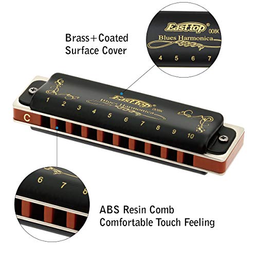 7-Piece East Top Blues Harmonica Set for All Ages