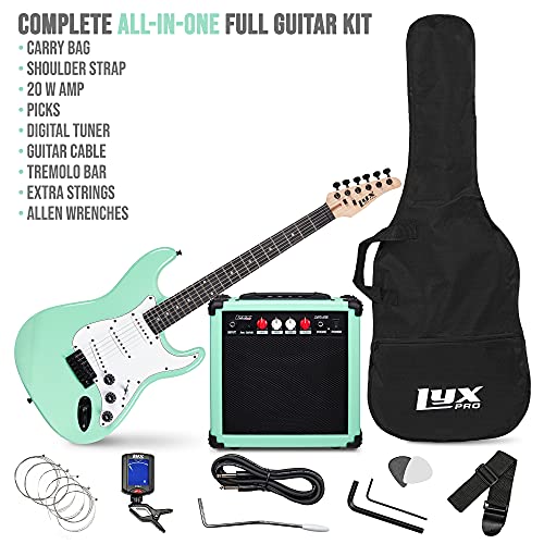 Full Size Electric Guitar Kit Bundle VIP Shopping Green