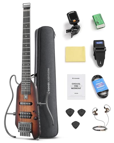 Donner HUSH-X Guitar Kit - Headless, Featherlight, Travel-Ready