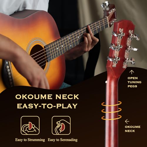 CAHAYA 41 Inch Acoustic Guitar Starter Kit