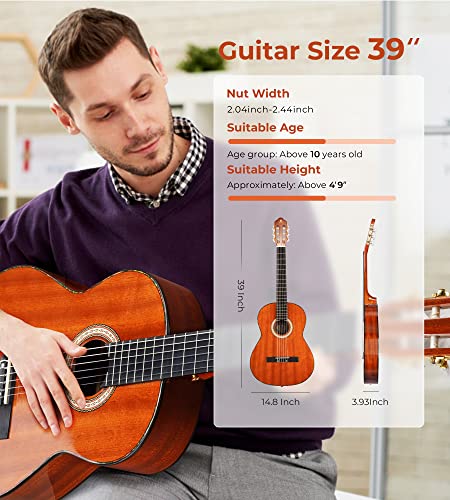 VIP Bundle: Full Size Classical Guitar for Adults