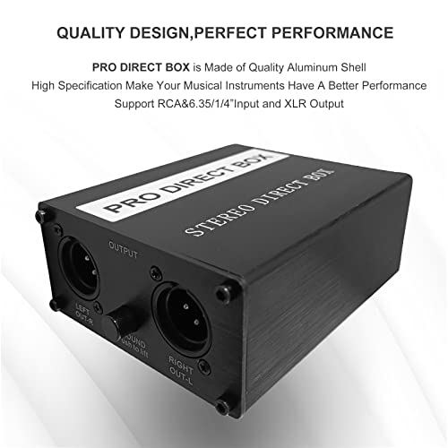 VIP Stereo Direct Box for Musical Instruments (Black)