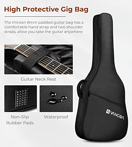 Vangoa Electric Acoustic Guitar Bundle - Matte Black