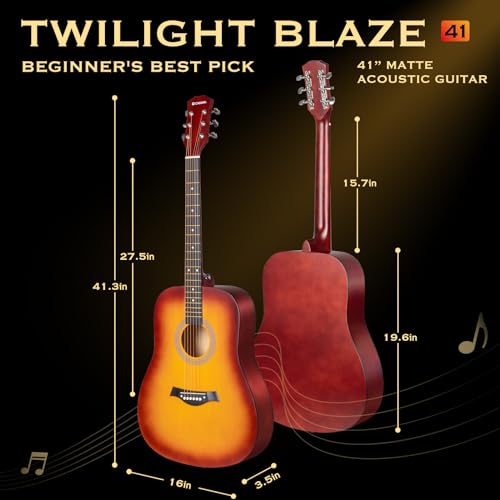 CAHAYA 41 Inch Acoustic Guitar Starter Kit