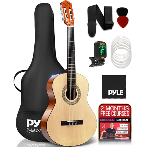 PYLE 36" Classical Acoustic Guitar Kit - 3/4 Size