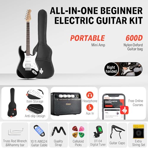 VIP Electric Guitar Beginner Kit with Everything Included