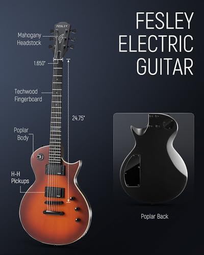 VIP Electric Guitar Kit for Beginners, Humbucker Pickups, Sunburst