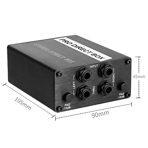 VIP Stereo Direct Box for Musical Instruments (Black)