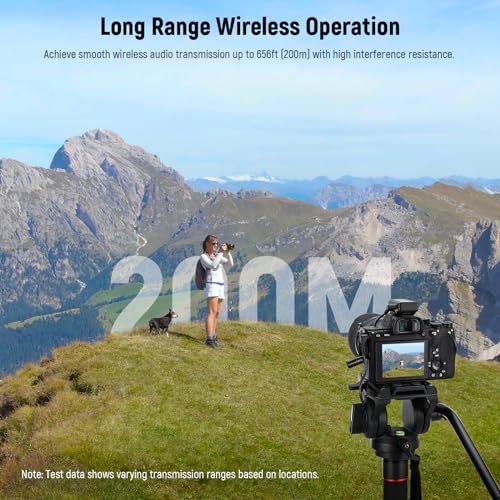 Wireless Lavalier Microphone with Charging Case, Clips & Noise Canceling