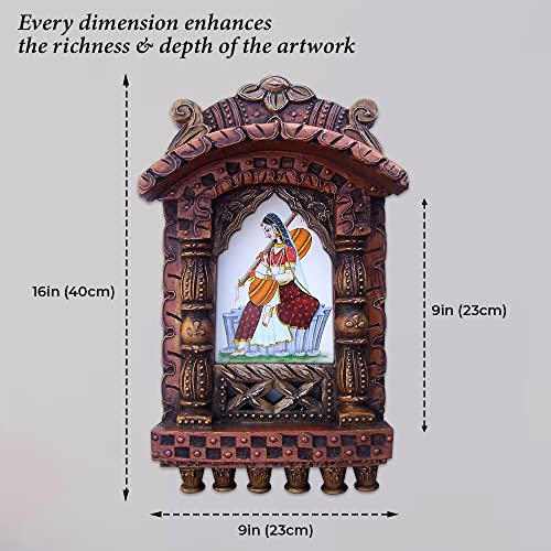 Rajasthan Round Jarokha: Lady Playing Musical Instrument VIP